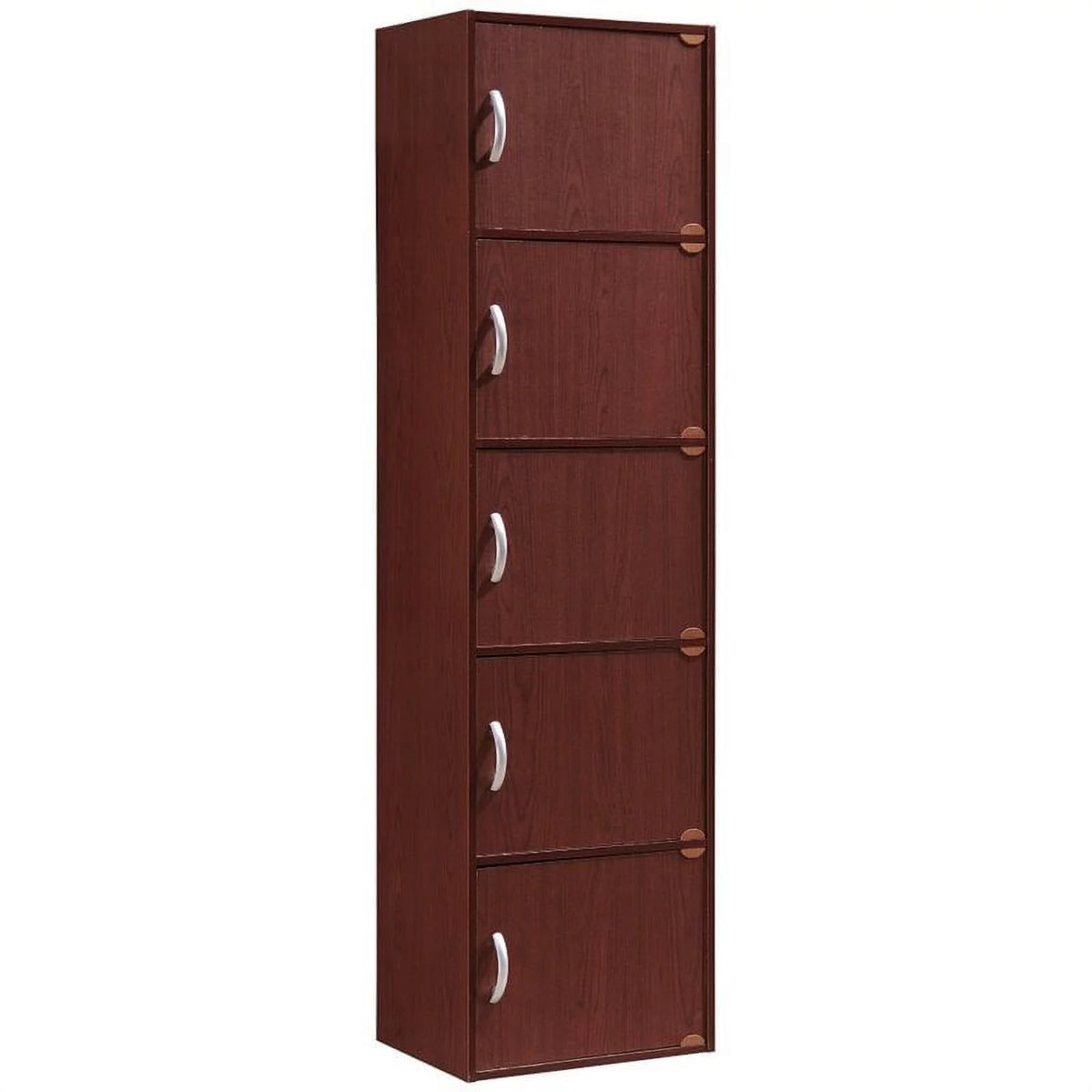 5 Door 5 Shelf Wood Bookcase C1911