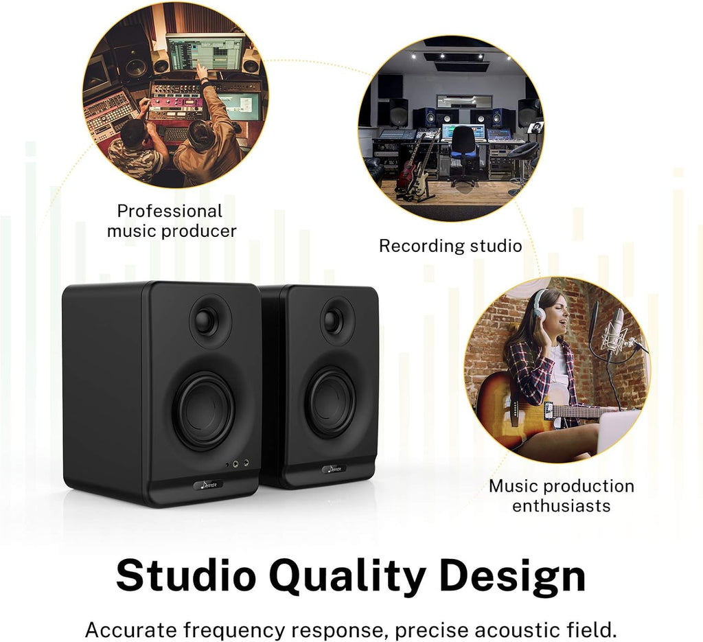 3 Near Field Studio Monitors with Bluetooth, 2-Pack G167