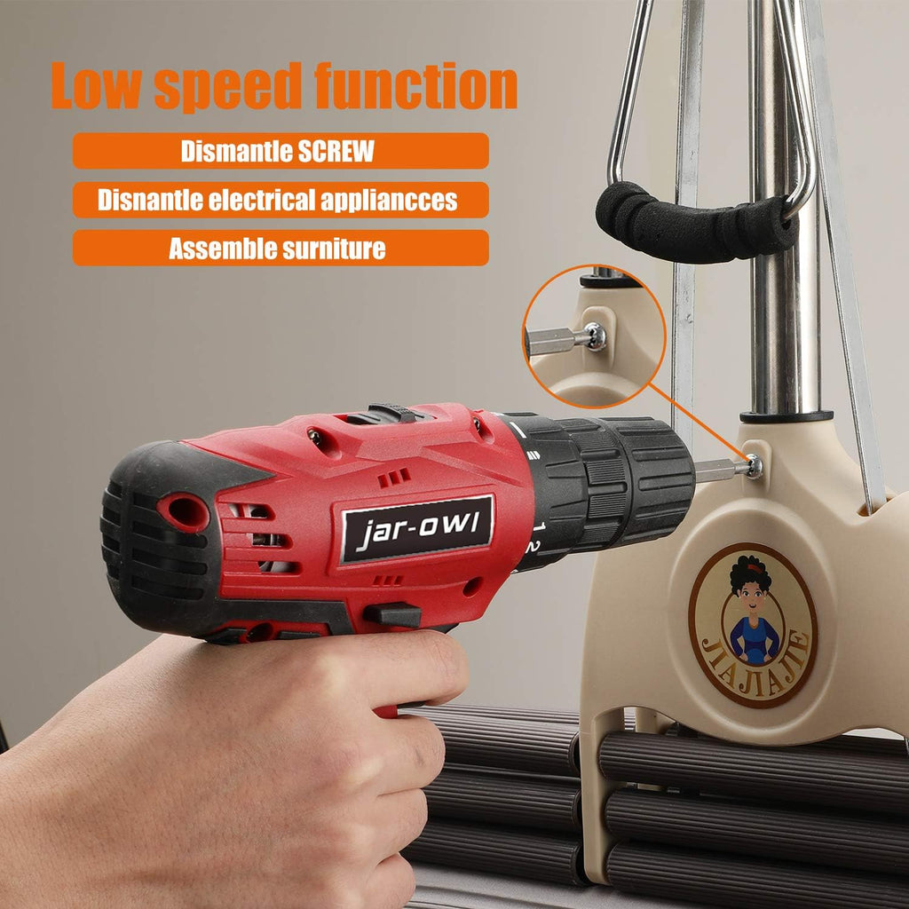 16.8V Cordless Drill Set with 2 Batteries and Toolbox Storage Case, 108 Piece V72345