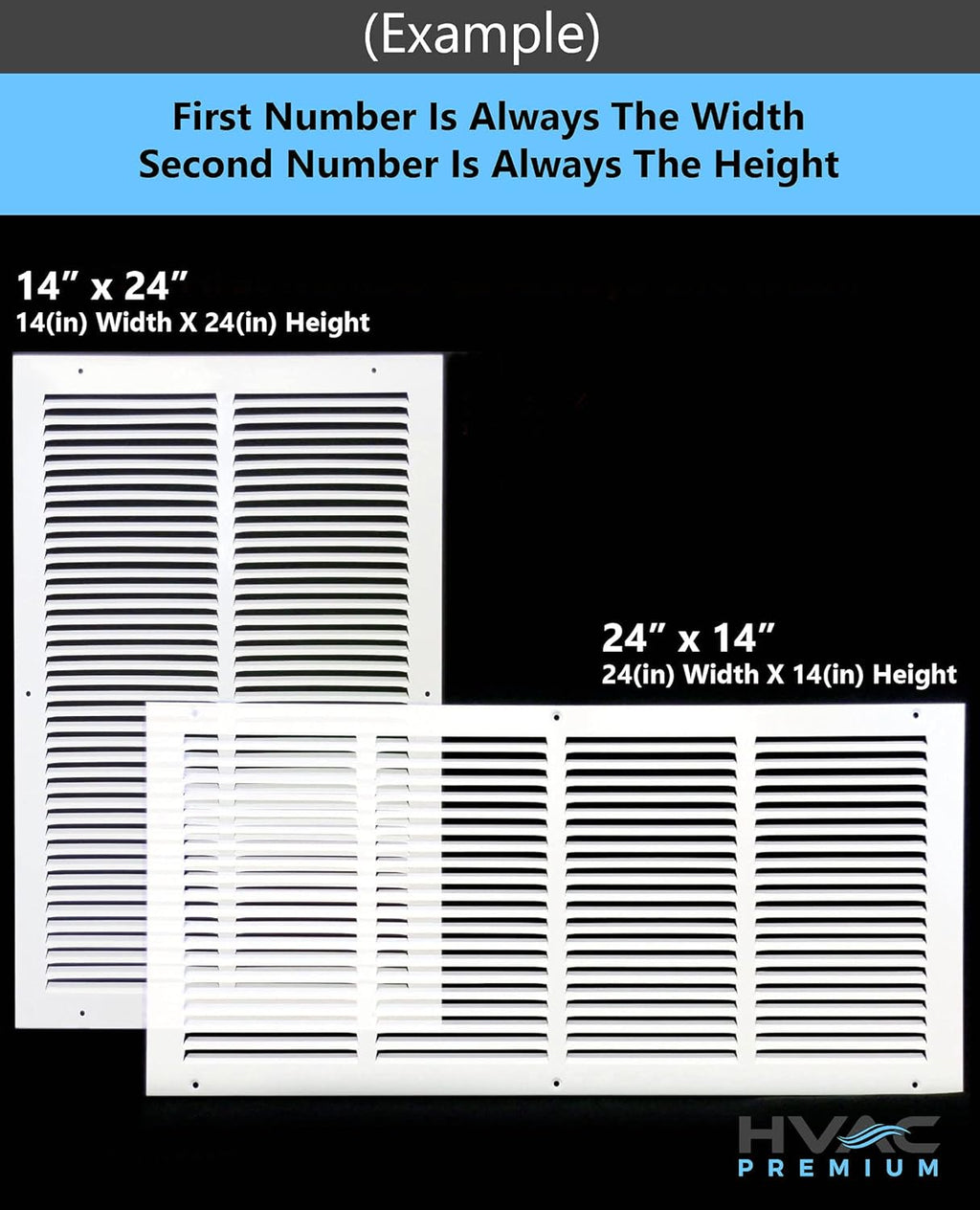 Steel Return Grilles HVAC Duct Cover (30"w X 10"h, White) Y34552