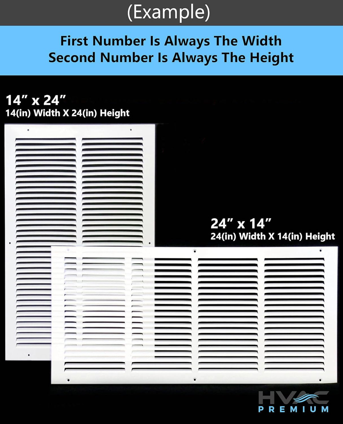 Steel Return Grilles HVAC Duct Cover (30"w X 10"h, White) Y34552