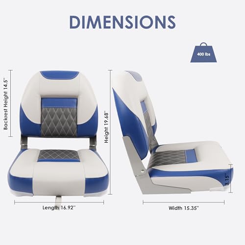 Grey/Red Fold-Down Boat Seat P601542