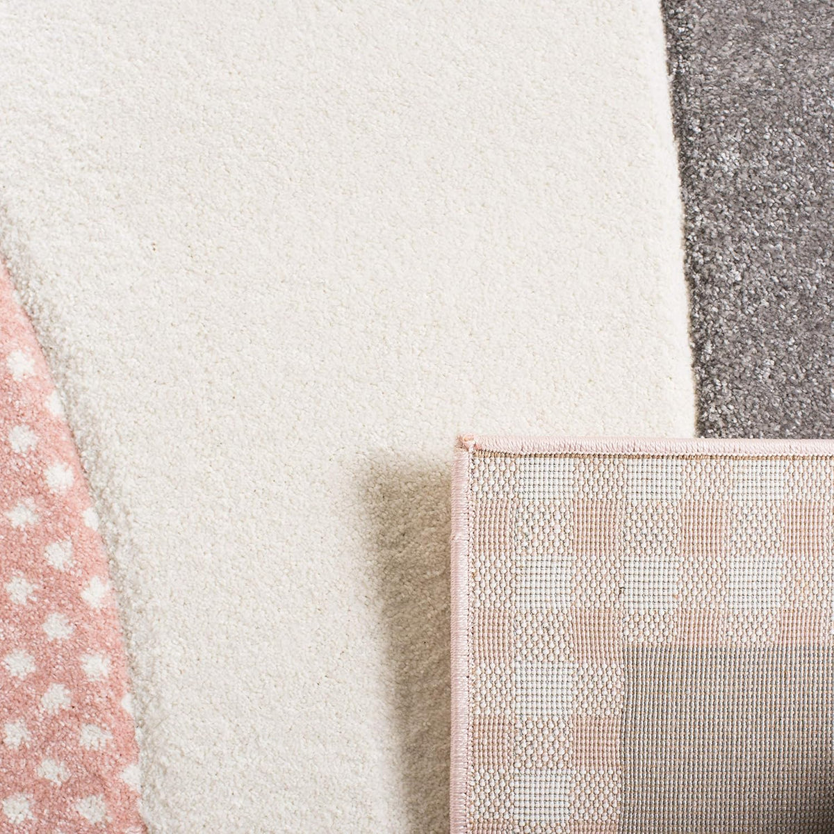 2'3" x 12' Pink & Grey Cat Design Runner Rug P367115
