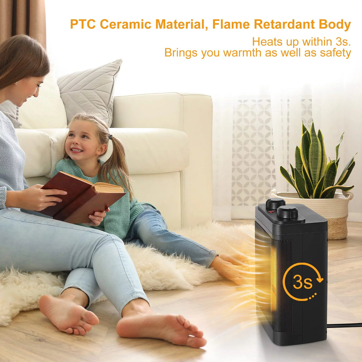1500-Watt Ceramic Oscillating Space Heater N809660