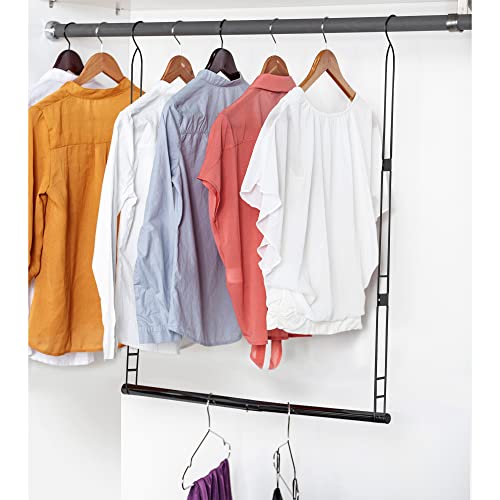 Hanging Closet Rod, Adjustable Closet Hanging Organizer, 2 Pack Chrome T45004