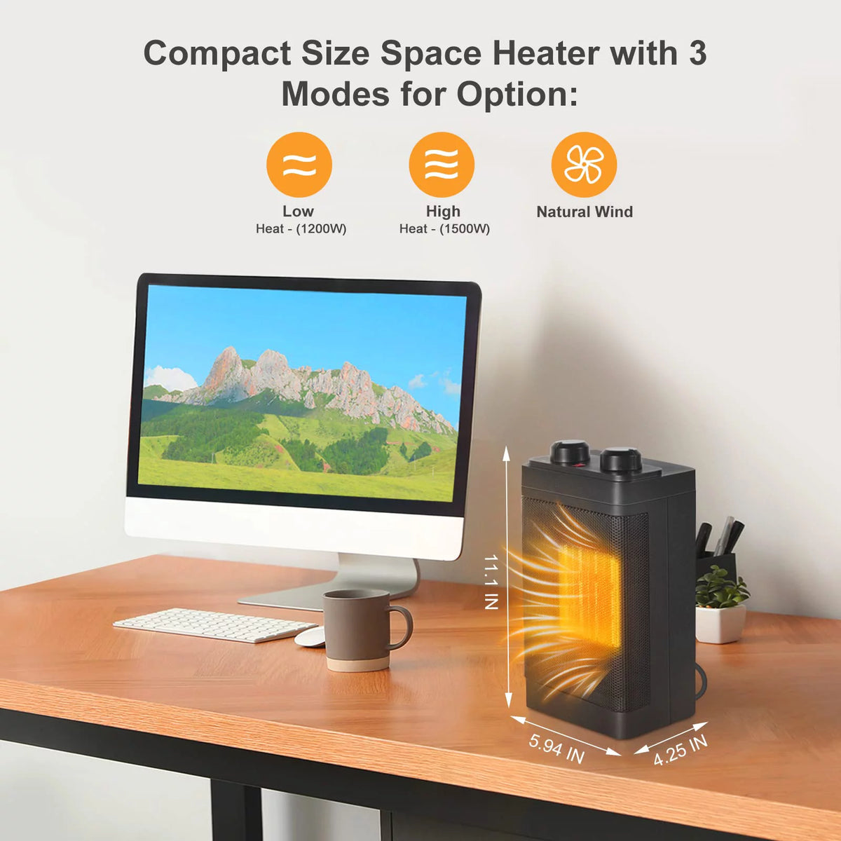 1500-Watt Ceramic Oscillating Space Heater N809660