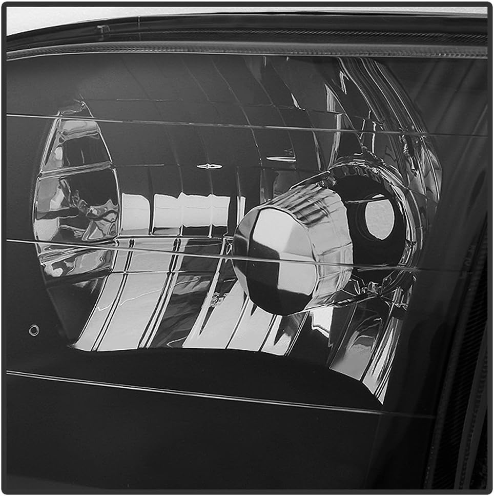 Blk Headlights Headlamp Driver + Passenger Side V729