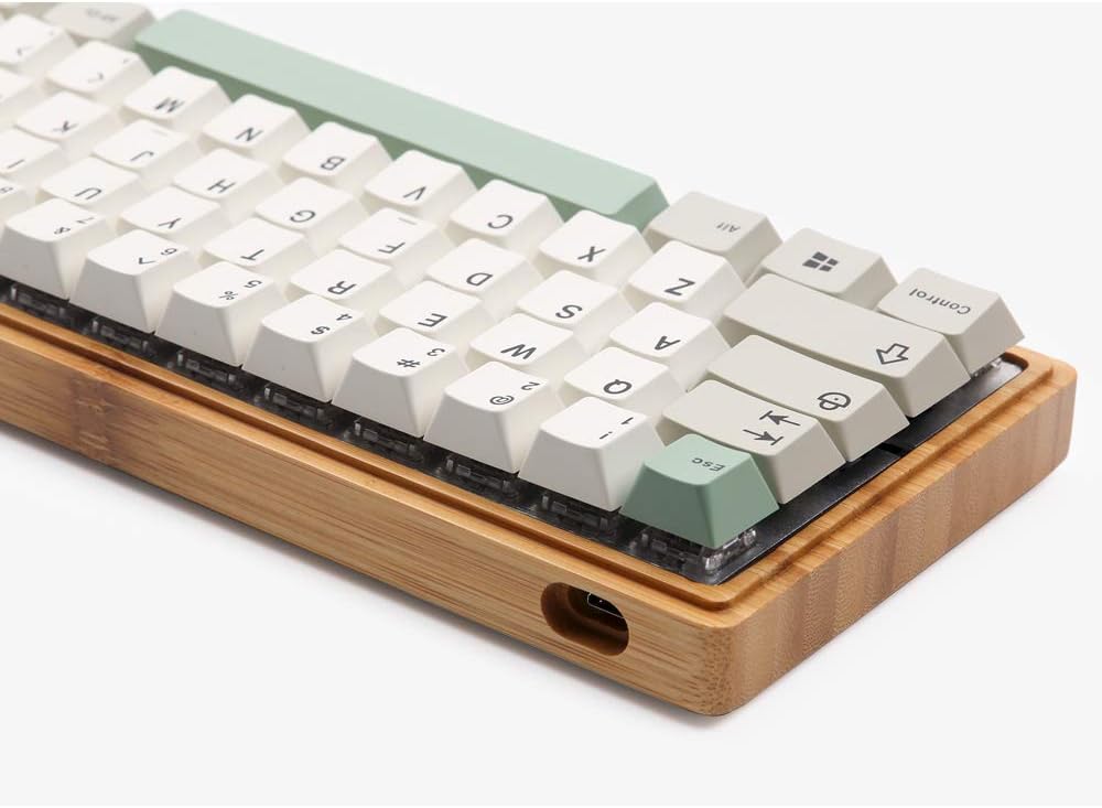 60% Bamboo Wood Mechanical Keyboard Case S55663