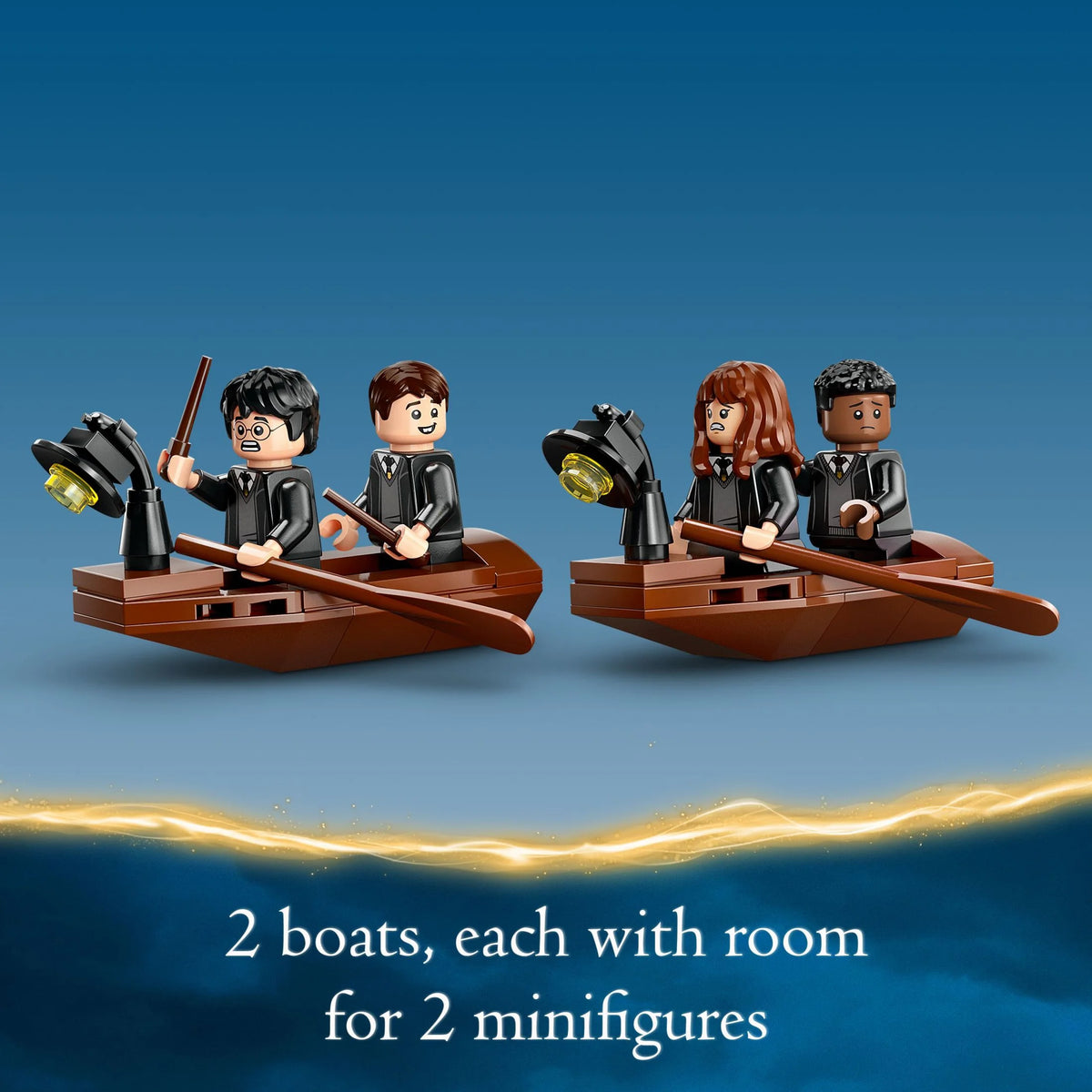 Hogwarts Castle Boathouse with 2 Buildable Boats and 5 Minifigures J433