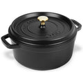 Matte Black Cast Iron 4-Qt Round Cocotte S76832