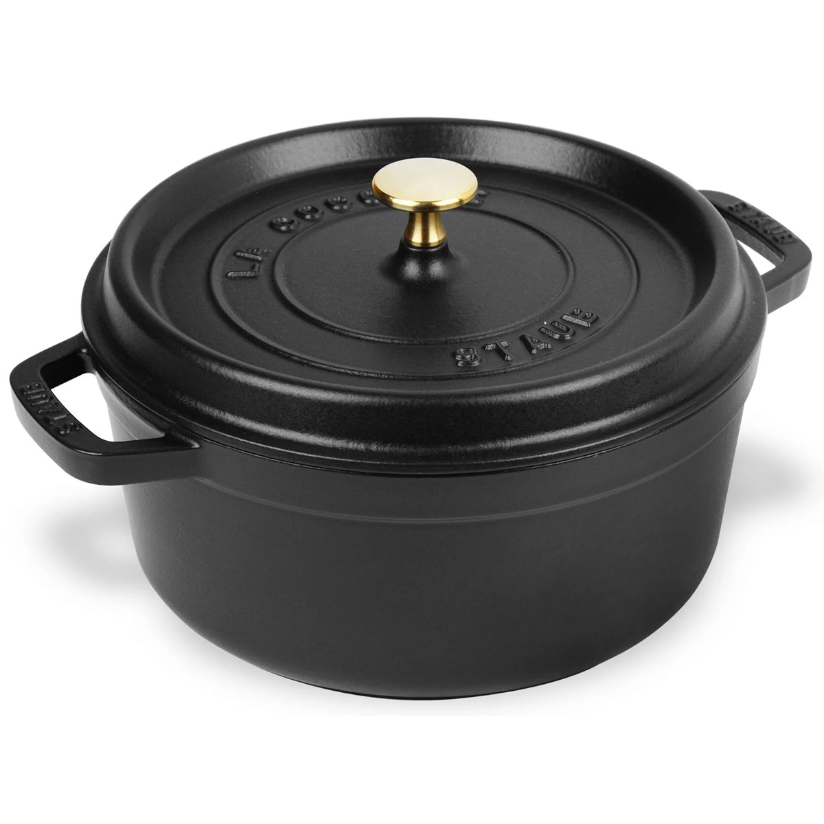 Matte Black Cast Iron 4-Qt Round Cocotte S76832