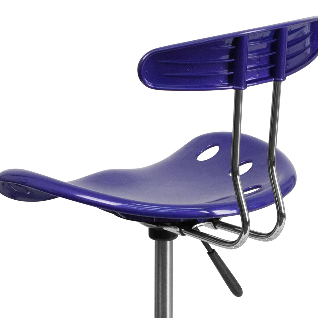 Nautical Blue Adjustable Drafting Stool S9497