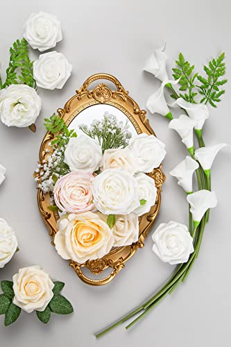 20 Pcs White Artificial Calla Lily Flowers F9008