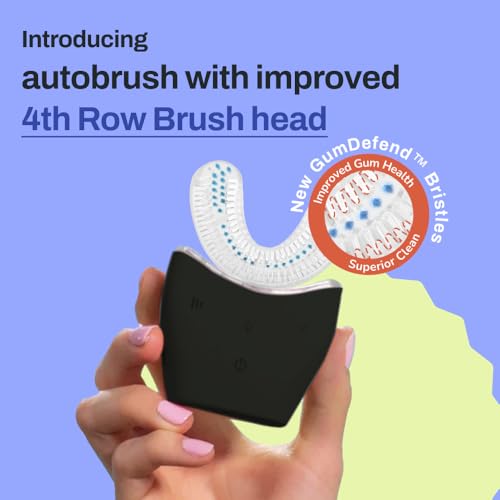 U Shaped Electric Toothbrush with 360° Nylon Bristles, 3 Cleaning Modes, Rechargeable, Waterproof, Black O1558