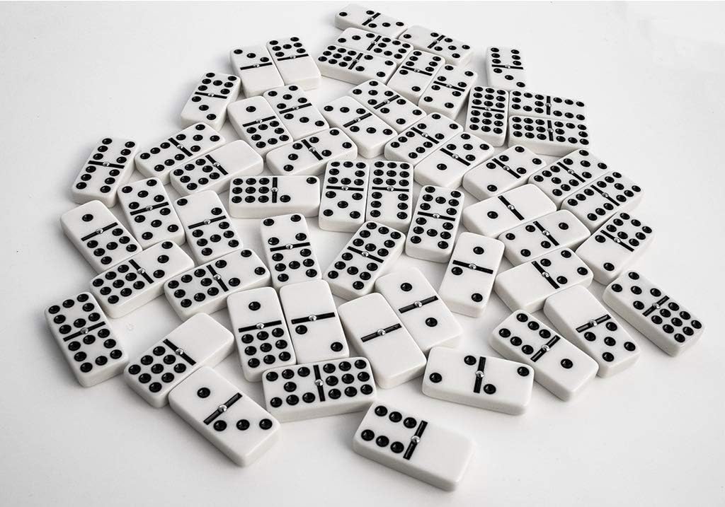 Double-9 Spinner Domino Set with Black Walnut Case B50953