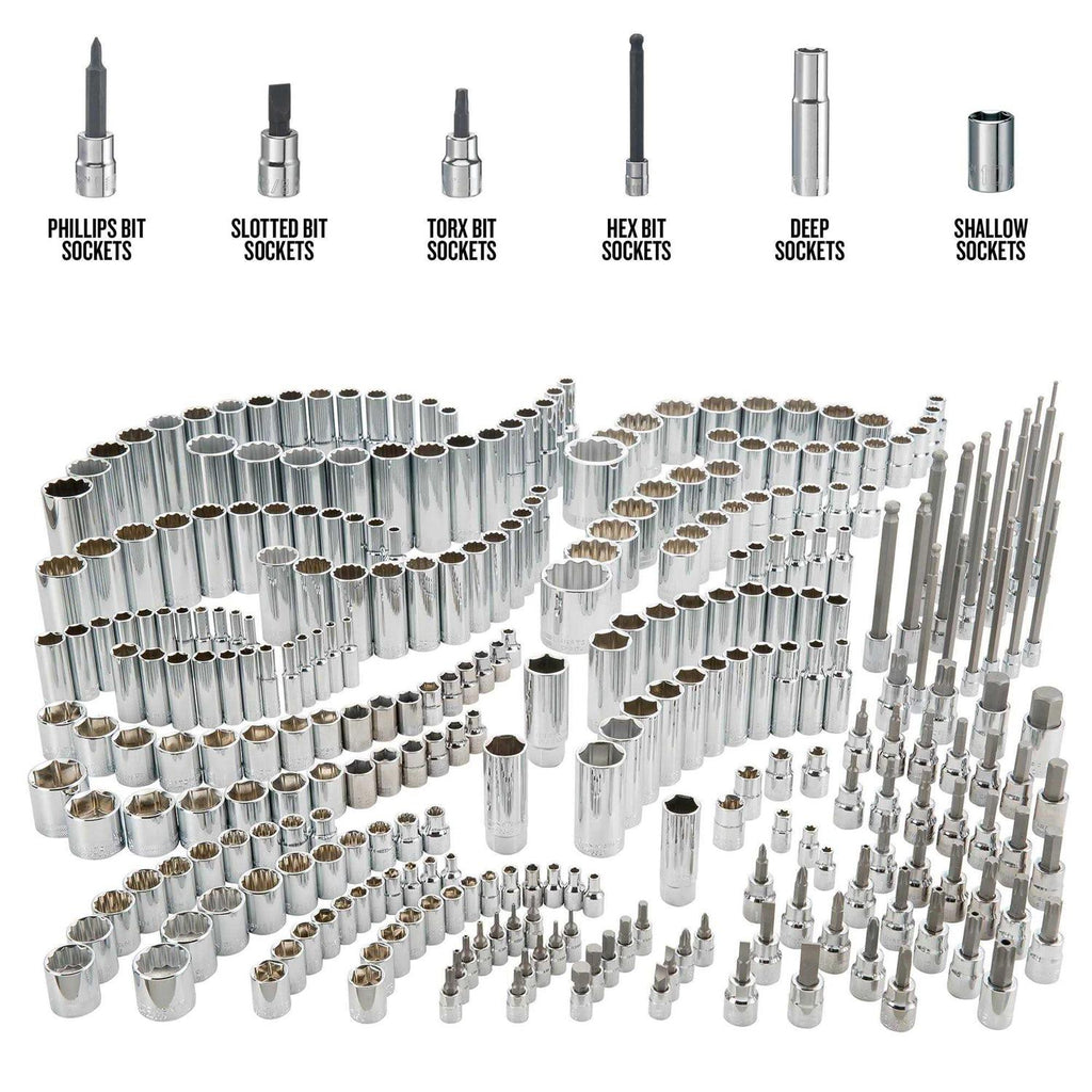 1/4 & 3/8 & 1/2 in. drive SAE 6 and 12 Point Socket Set 299 pc W775044