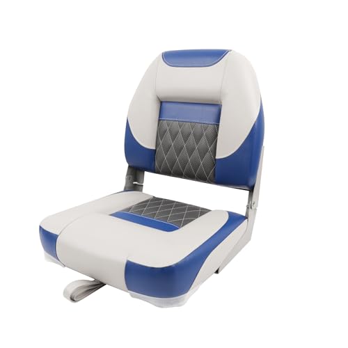 Grey/Red Fold-Down Boat Seat P601542
