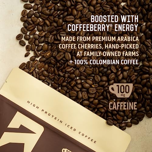 Iced Coffee Protein Powder, 20 g Protein & 100 mg Caffeine, 15 Servings A95664