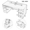 Black Executive Writing Desk with Drawers A879141