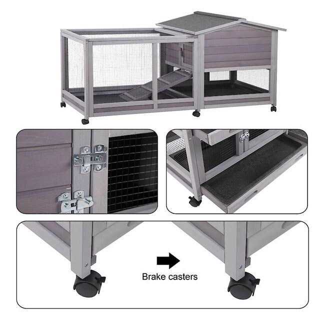 Indoor Outdoor Rabbit Hutch Bunny Cage S441
