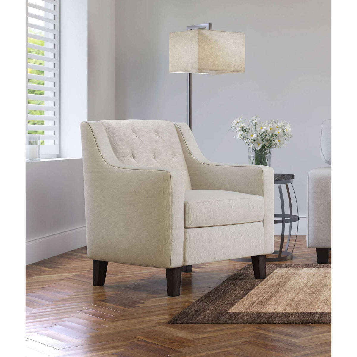 Cream Tufted Accent Chair C783