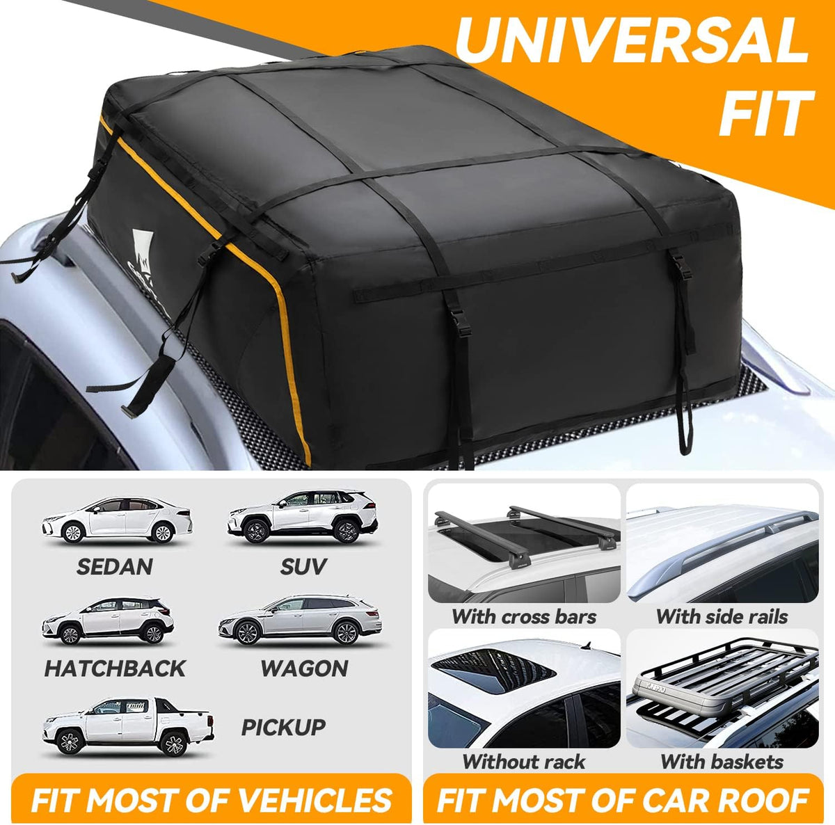 15 Cubic Waterproof Roof Cargo Carrier with Anti-Slip Mat R881