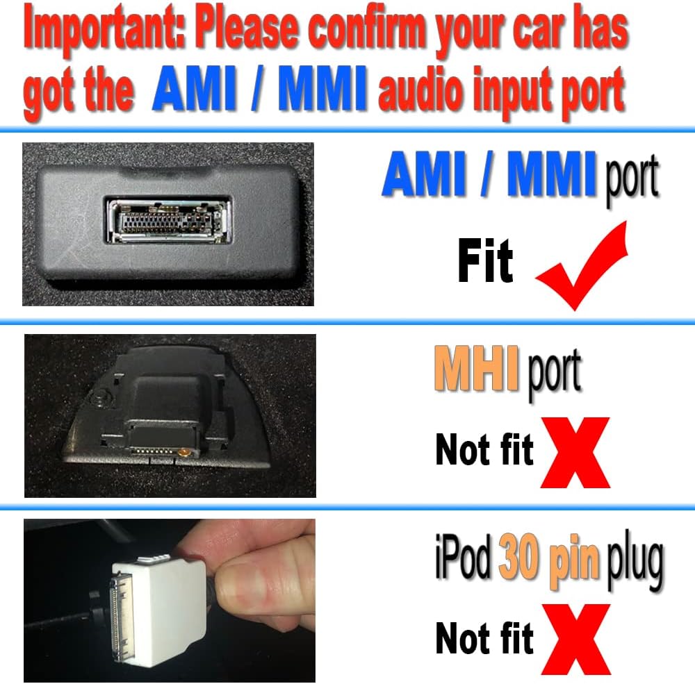 Bluetooth Car Kit Hi-Fi Music Interface Adapter Connector Cable M7408