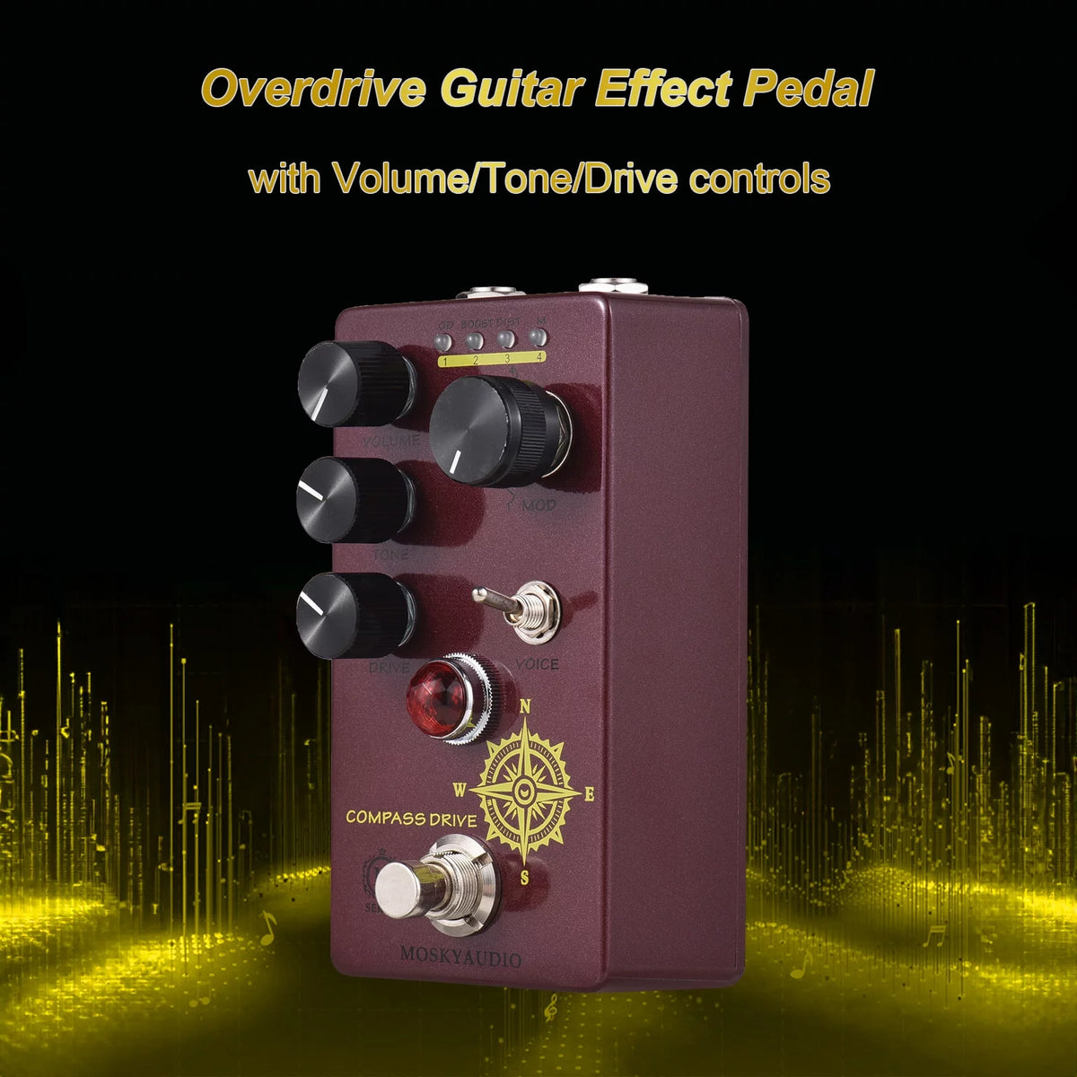 Compact Overdrive Guitar Effect Pedal T16927