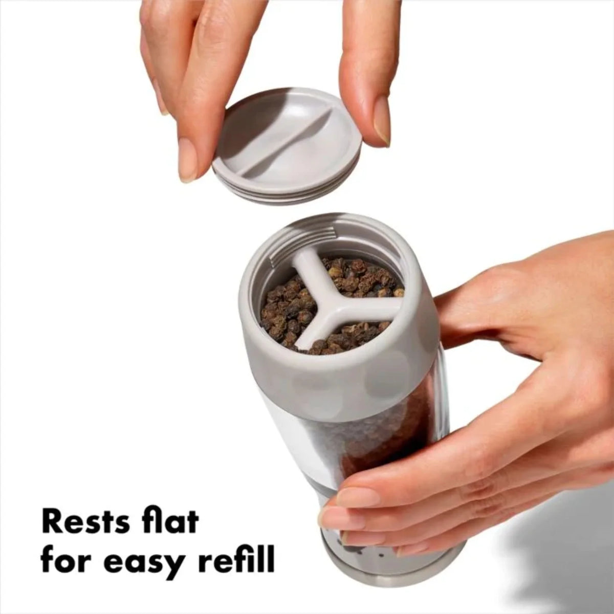 Contoured Mess-Free Pepper Grinder B509