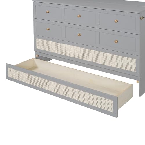 Queen Size Solid Wood Murphy Bed with Storage Drawers Q180046