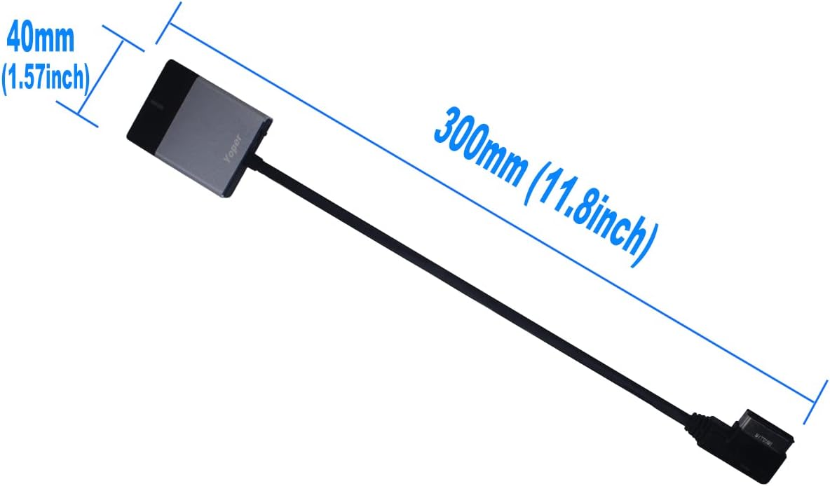 Bluetooth Car Kit Hi-Fi Music Interface Adapter Connector Cable M7408