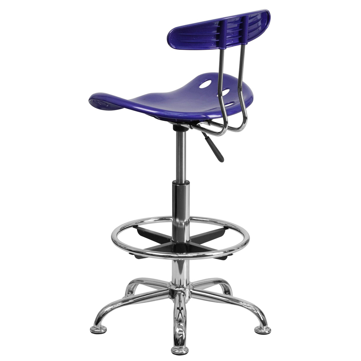 Nautical Blue Adjustable Drafting Stool S9497
