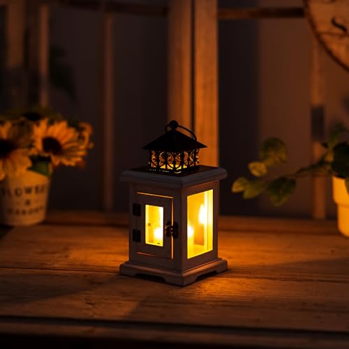 Brown Wooden Candle Holder Lantern O9467