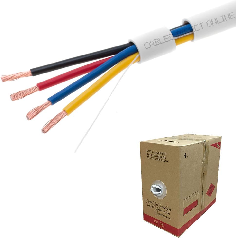 500FT 18AWG CL2 Oxygen Free Pure Copper Speaker Wire U60826