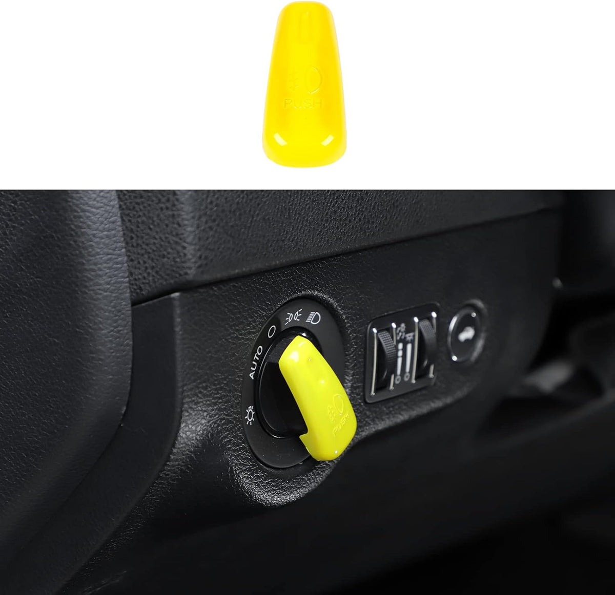 Headlight Control Switch Knob Cover Trim (Red) J3035