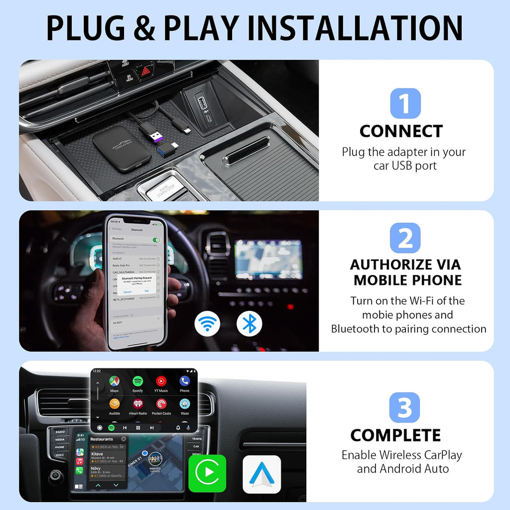 Wireless Carplay Adaptor Android Auto Dongle D46911