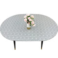 Round Vinyl Fitted Tablecloth with Elastic Edge for 40"-44" Round Table D333