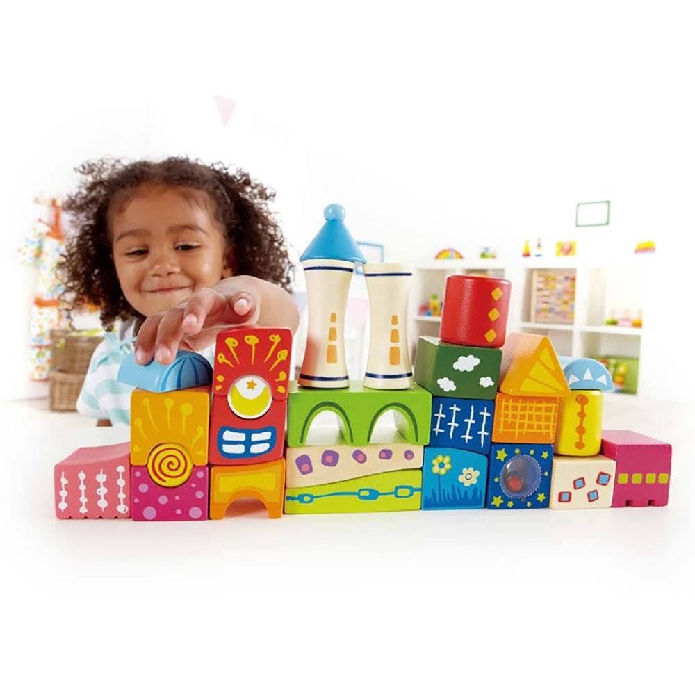 26 Piece Wooden Stacking Blocks Castle Toy Y76549
