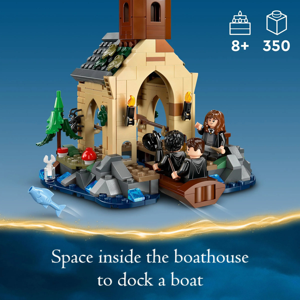 Hogwarts Castle Boathouse with 2 Buildable Boats and 5 Minifigures J433