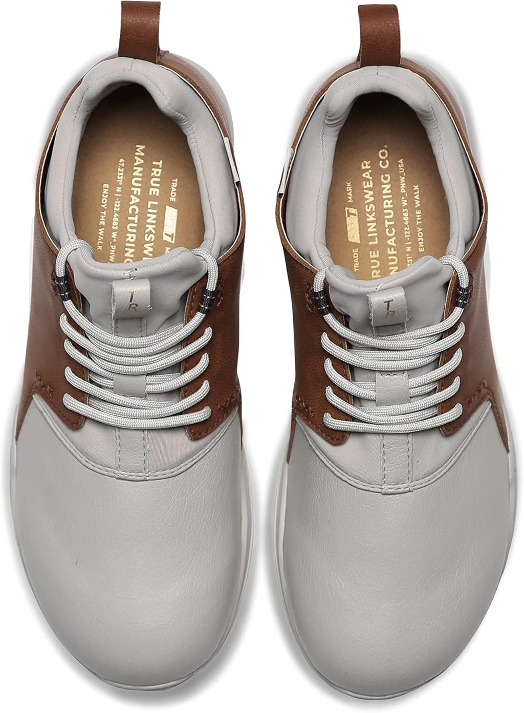 Soft White/Brown Golf Shoes H2732