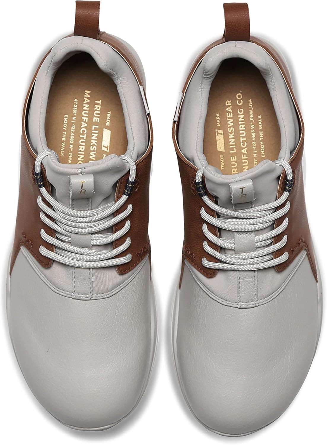 Soft White/Brown Golf Shoes H2732