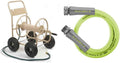 4-Wheel Garden Hose Reel Cart, Holds 300-Feet of 5/8-Inch Hose - Tan W47664