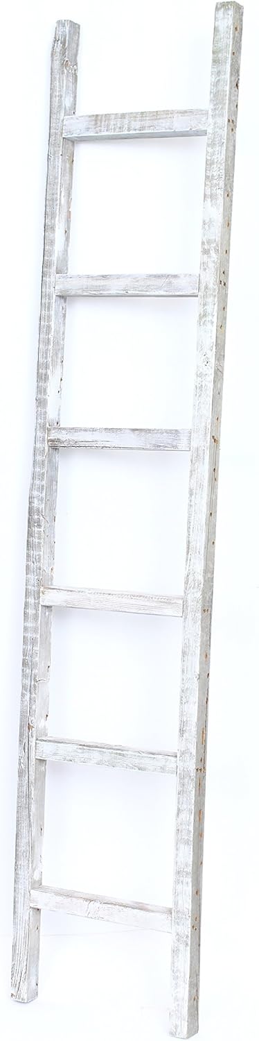 Rustic Decorative Ladder 5 ft Recycled Reclaimed Wood I49300