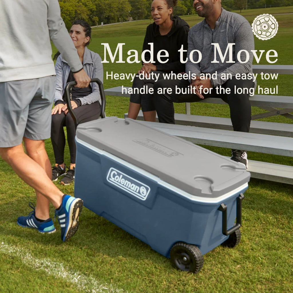 100QT Hard Chest Wheeled Cooler, Lakeside Blue Y812