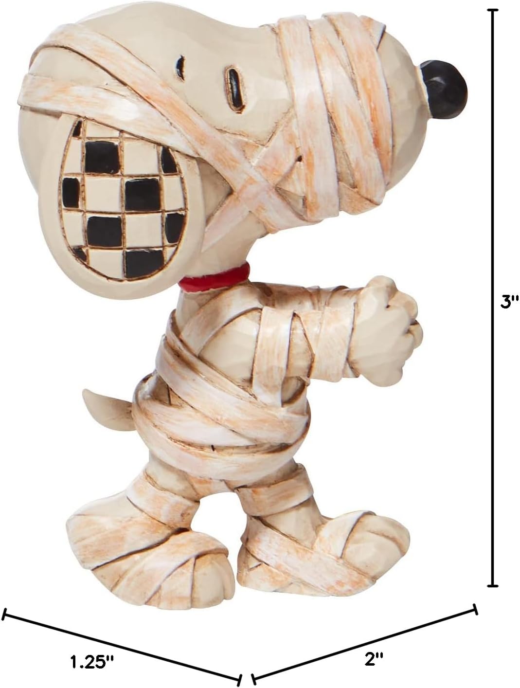 Snoopy Dressed as a Mummy Miniature Figurine, 3 Inch, Cream C953258