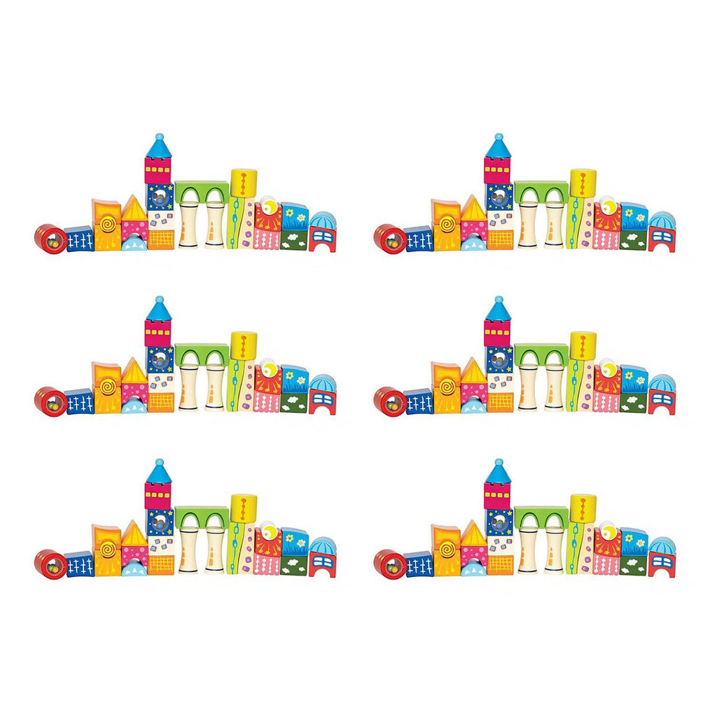 26 Piece Wooden Stacking Blocks Castle Toy Y76549