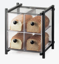 Black 4 Drawer Bread Case Y8158