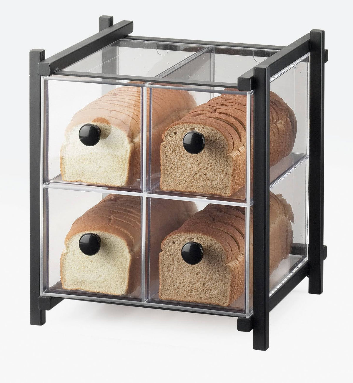 Black 4 Drawer Bread Case Y8158