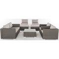 Grey Wicker Sectional with Aluminum Frame X8338