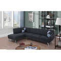 Wide Linen Sofa & Chaise with Ottoman N350143